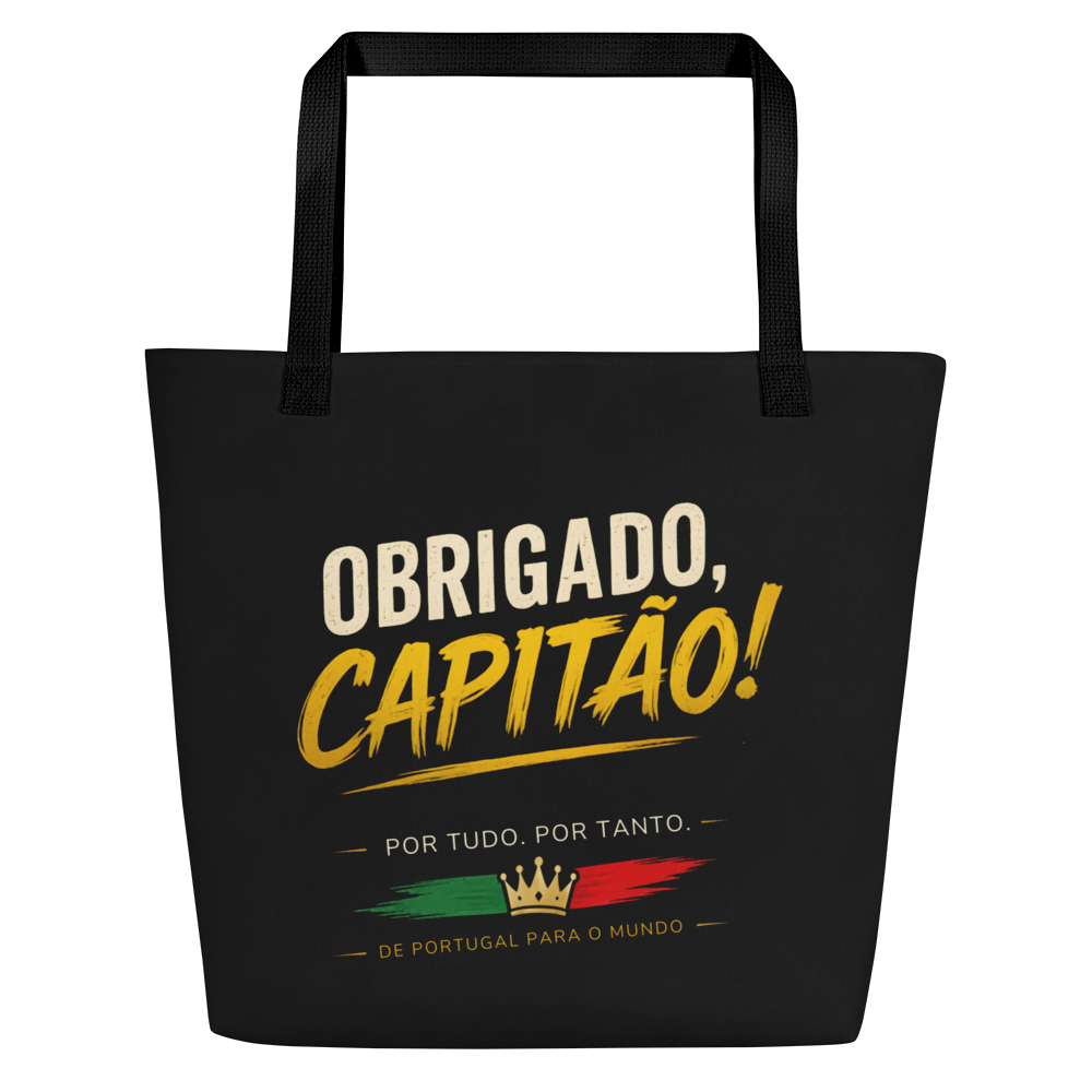 Obrigado Capitão Large All-Over Print Tote Bag