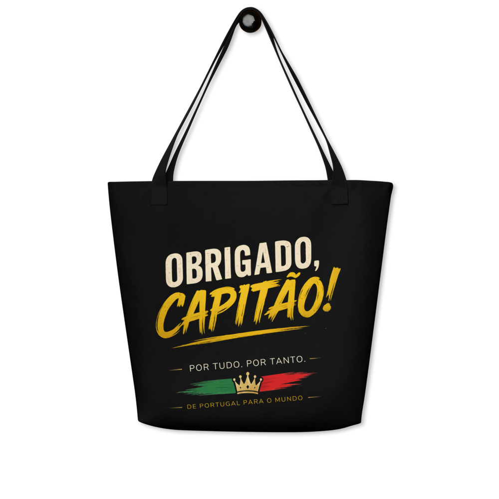 Obrigado Capitão Large All-Over Print Tote Bag