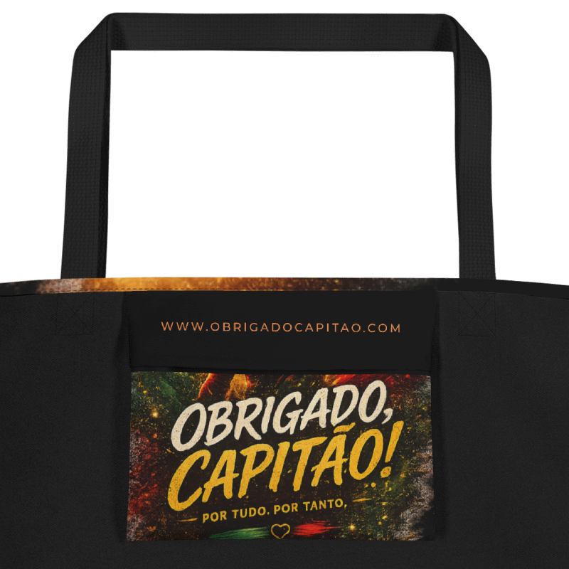 Obrigado Capitão Bolsa sacola grande com impressão all-over